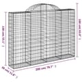 Miniatyrbillede 6 af 6: vidaXL buede gabionkurve 25 stk. 200x30x140/160 cm galvaniseret jern