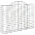 Miniatyrbillede 3 af 6: vidaXL buede gabionkurve 20 stk. 200x30x140/160 cm galvaniseret jern