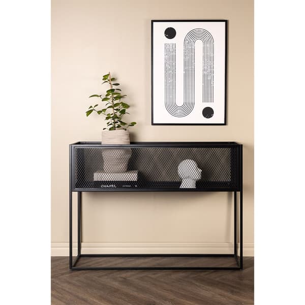 Netz kurv blomsterkasse 30x110cm svart.