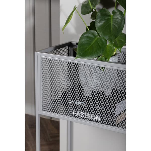 Netz kurv blomsterkasse 30x110cm lysegrå.
