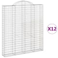 Pikkukuva 2 / 6: vidaXL Kaarevat kivikorit 12 kpl 200x30x220/240 cm galvanoitu rauta