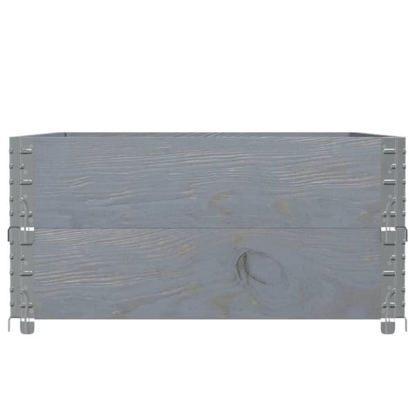 vidaXL Kukkalaatikko harmaa 120x80 cm täysi mänty
