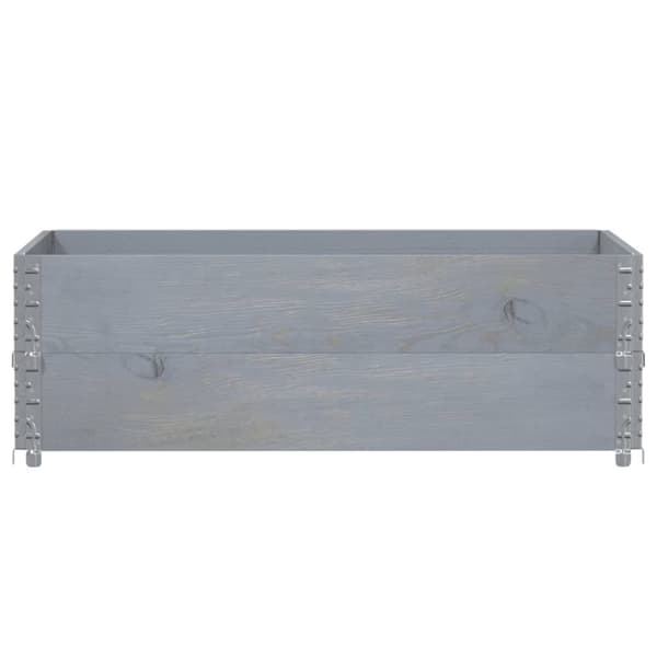 vidaXL Odlingslåda grå 120x80 cm massiv furu