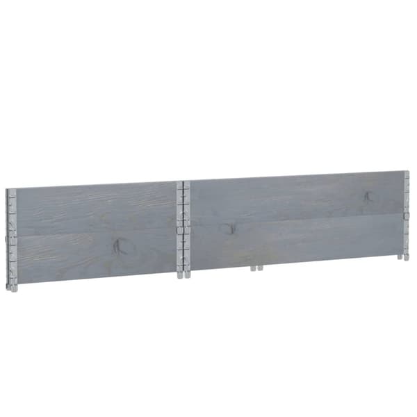vidaXL Odlingslåda grå 120x80 cm massiv furu