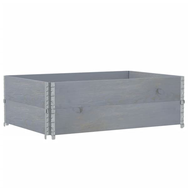 vidaXL Plantekasse grå 120x80 cm heltre furu