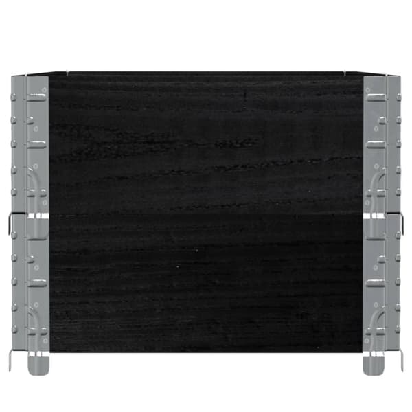 vidaXL plantekasse 100x50 cm massivt fyrretræ sort