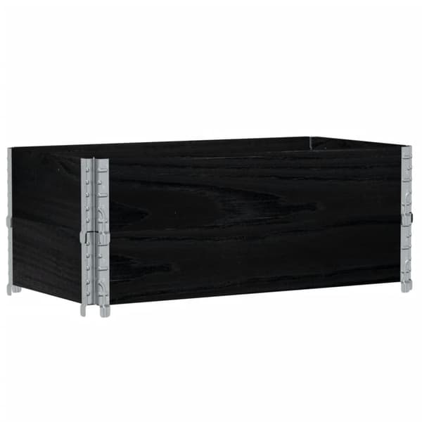 vidaXL plantekasse 100x50 cm massivt fyrretræ sort