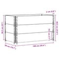 Miniatyrbilde 9 av 9: vidaXL Hageplantekasse svart 100x50 cm heltre furu