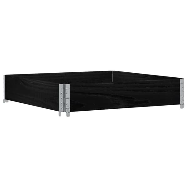 vidaXL Plantekasse svart 100x100 cm heltre furu