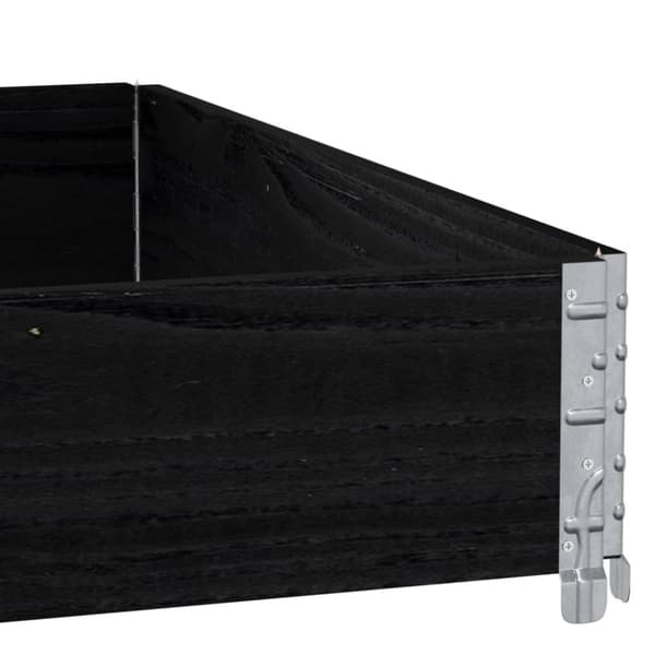vidaXL Plantekasse svart 100x100 cm heltre furu