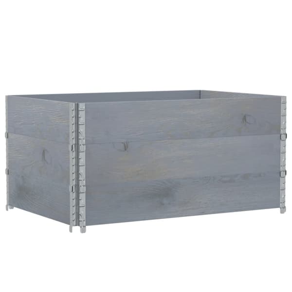 vidaXL Kukkalaatikko harmaa 120x80 cm täysi mänty