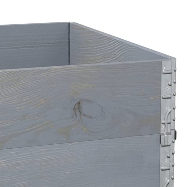 vidaXL Plantekasse grå 120x80 cm heltre furu