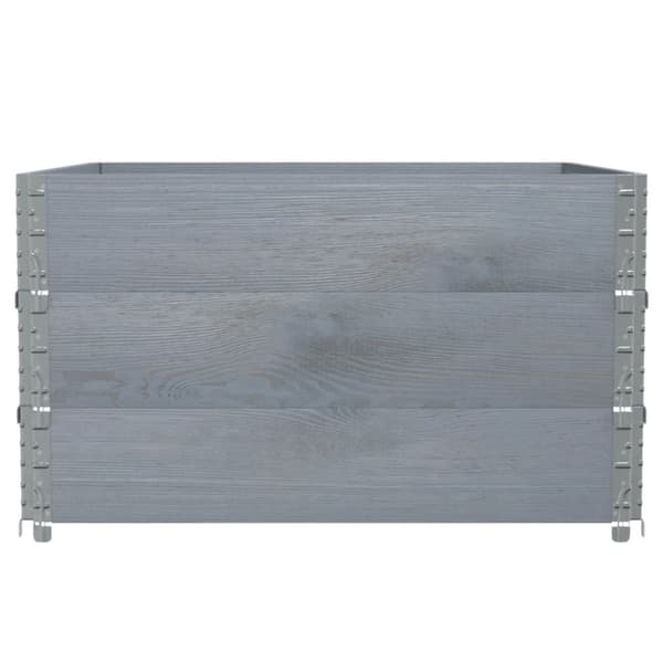 vidaXL plantekasse 100x100 cm massivt fyrretræ grå