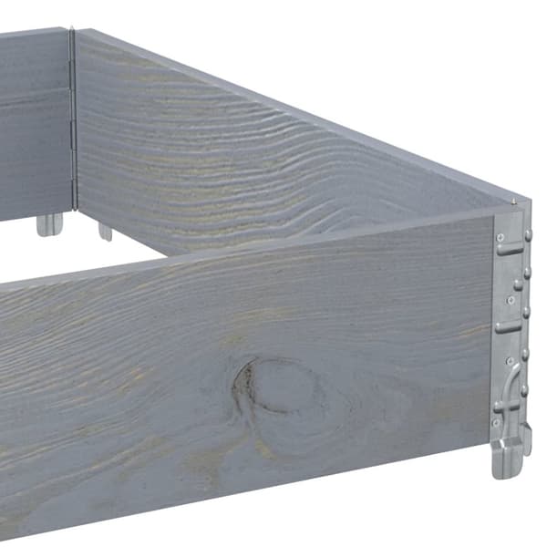 vidaXL plantekasse 120x80 cm massivt fyrretræ grå