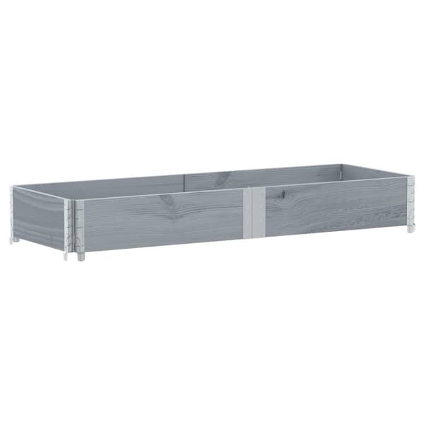 vidaXL Hageplantekasse grå 150x50 cm heltre furu