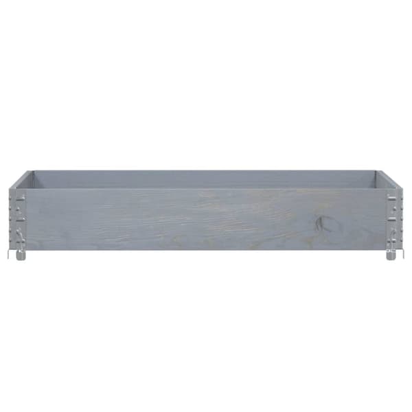 vidaXL Plantekasse grå 120x80 cm heltre furu