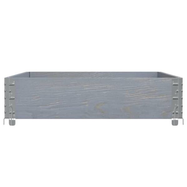vidaXL Plantekasse grå 120x80 cm heltre furu