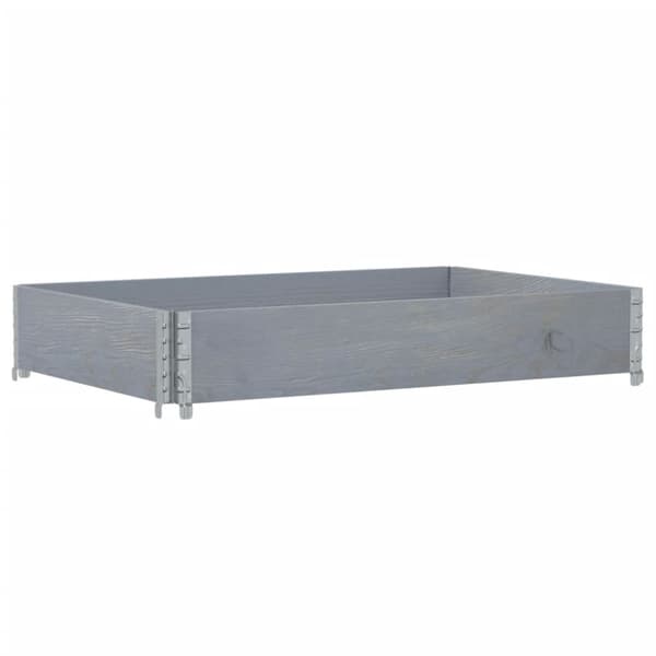 vidaXL Plantekasse grå 120x80 cm heltre furu