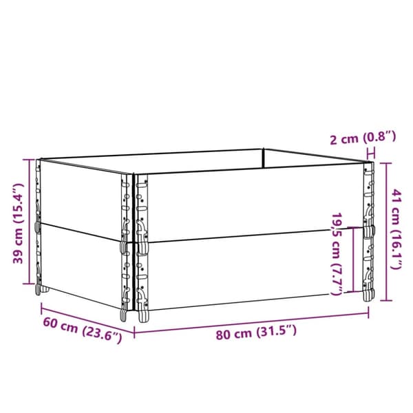vidaXL Plantekasse 80x60 cm heltre furu