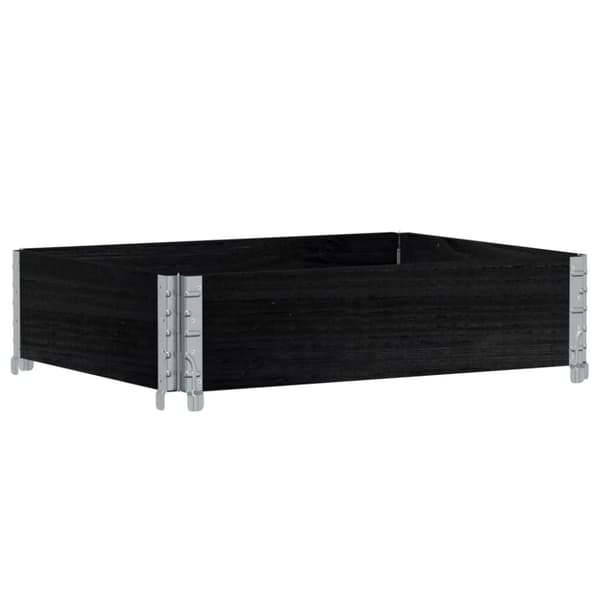 vidaXL plantekasse 80x60 cm massivt fyrretræ sort