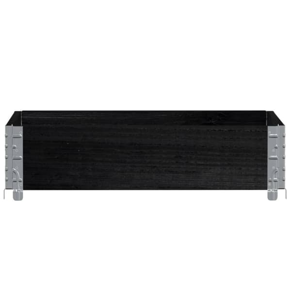 vidaXL plantekasse 80x60 cm massivt fyrretræ sort
