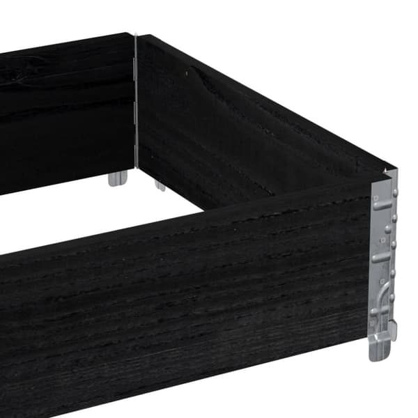 vidaXL plantekasse 80x60 cm massivt fyrretræ sort