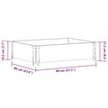 Miniatyrbillede 9 af 9: vidaXL plantekasse 80x60 cm massivt fyrretræ sort