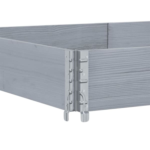 vidaXL Hageplantekasse grå 150x100 cm heltre furu