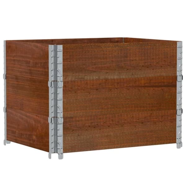 vidaXL Odlingslåda brun 80x60 cm massiv furu