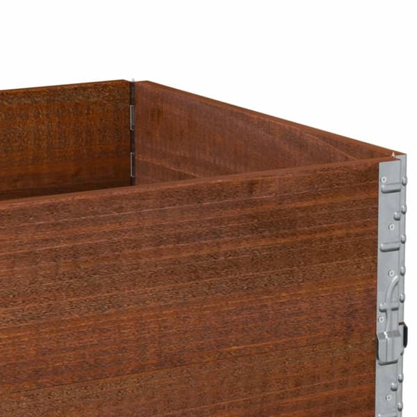 vidaXL plantekasse 80x60 cm massivt fyrretræ brun