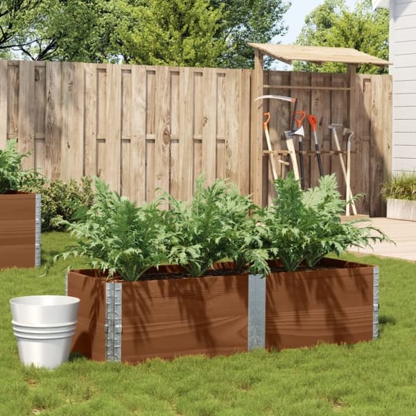 vidaXL Plantekasse brun 150x50 cm heltre furu