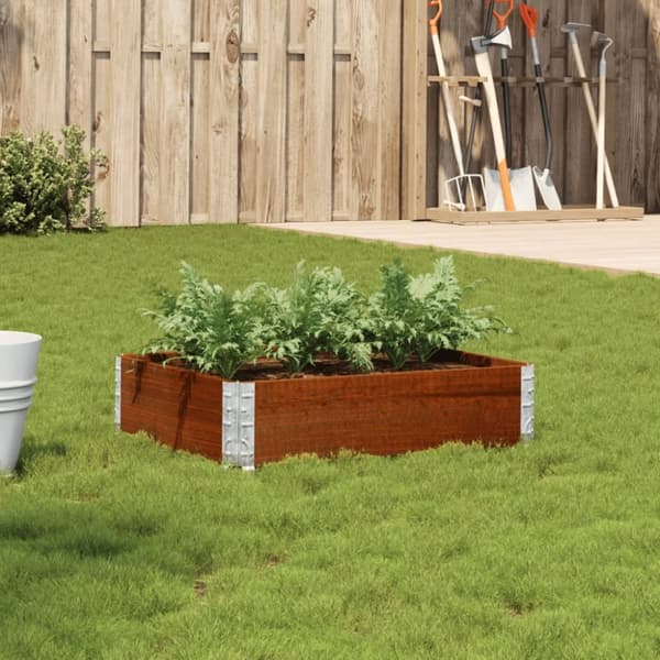vidaXL plantekasse 80x60 cm massivt fyrretræ brun