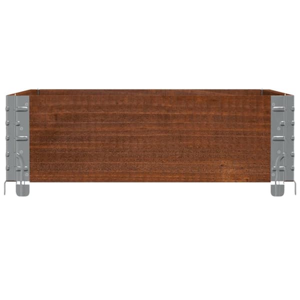 vidaXL Plantekasse brun 80x60 cm heltre furu