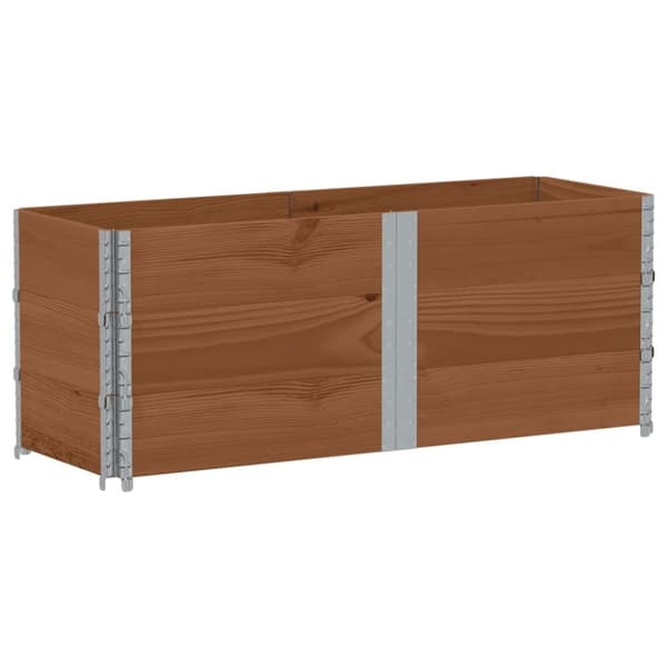 vidaXL plantekasse 150x50 cm massivt fyrretræ brun
