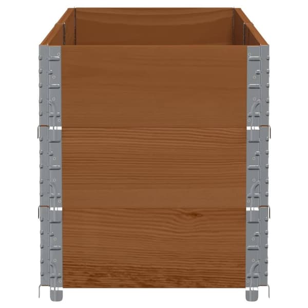 vidaXL plantekasse 150x50 cm massivt fyrretræ brun