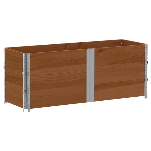 vidaXL plantekasse 150x50 cm massivt fyrretræ brun