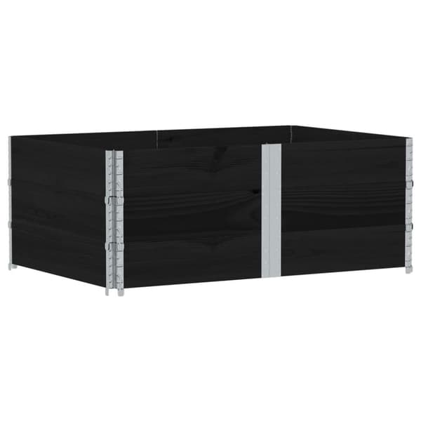 vidaXL plantekasse 150x100 cm massivt fyrretræ sort