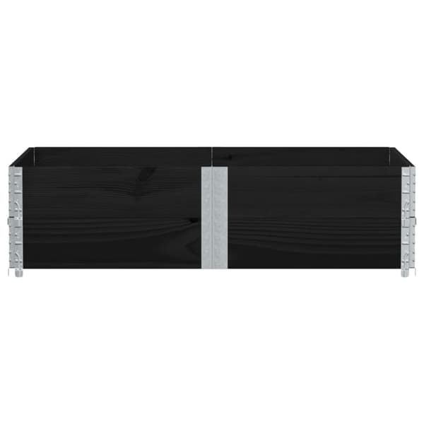vidaXL Odlingslåda svart 150x100 cm massiv furu