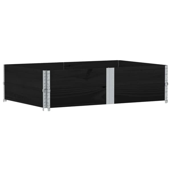 vidaXL Odlingslåda svart 150x100 cm massiv furu