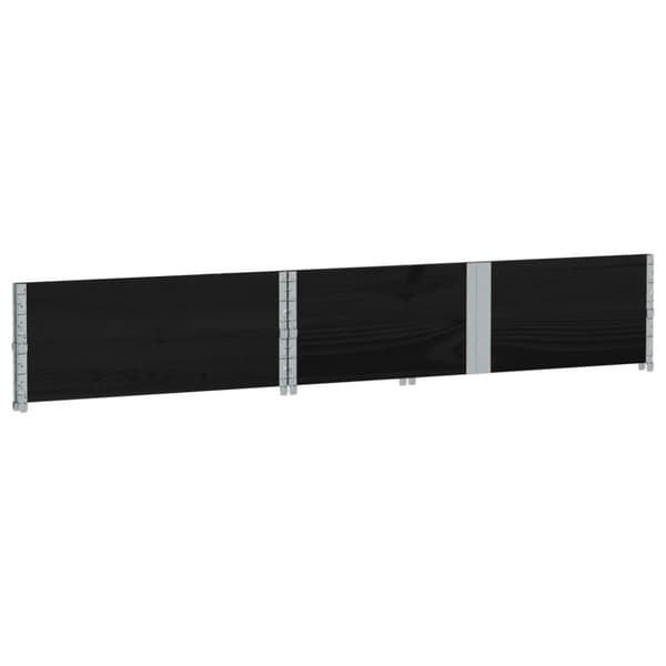 vidaXL Kukkalaatikko musta 150x100 cm täysi mänty