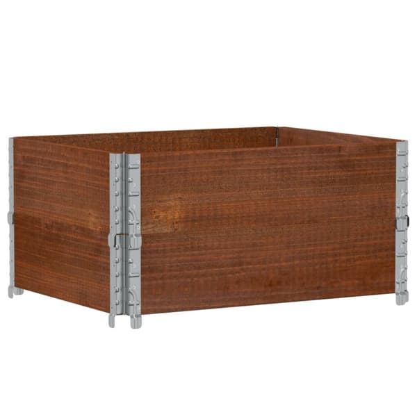 vidaXL Plantekasse brun 80x60 cm heltre furu