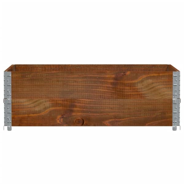 vidaXL plantekasse 120x80 cm massivt fyrretræ brun