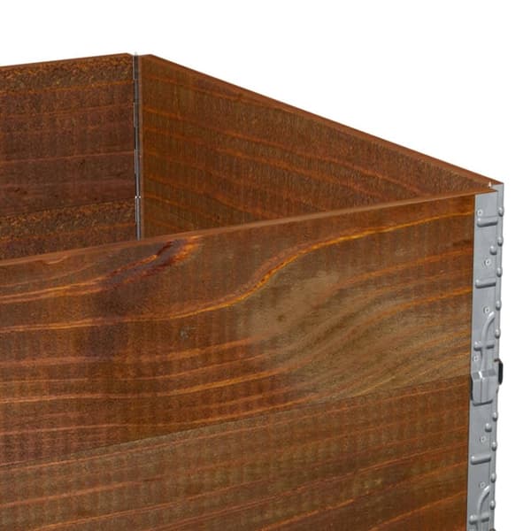 vidaXL plantekasse 120x80 cm massivt fyrretræ brun