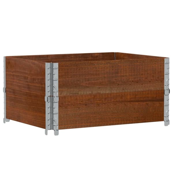 vidaXL plantekasse 80x60 cm massivt fyrretræ brun