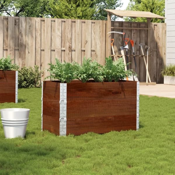 vidaXL plantekasse 100x50 cm massivt fyrretræ brun