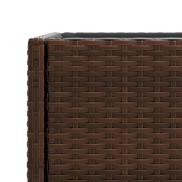 vidaXL Plantekasser med hylle 2 stk brun 70x28x70 cm polyrotting