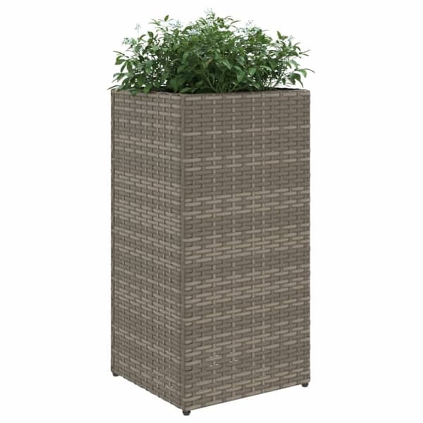 vidaXL plantekasser 2 stk. 30x30x60 cm polyrattan grå