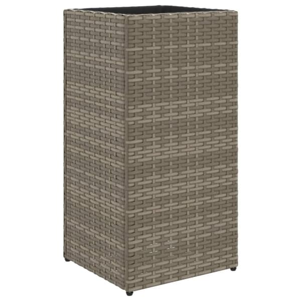 vidaXL plantekasser 2 stk. 30x30x60 cm polyrattan grå