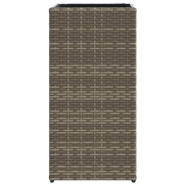 vidaXL plantekasser 2 stk. 30x30x60 cm polyrattan grå