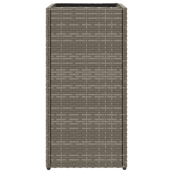 vidaXL plantekasser 2 stk. 30x30x60 cm polyrattan grå